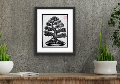 Euro Beech – Bonsai Woodblock Print of Strength, Balance, and Tradition - Image 2