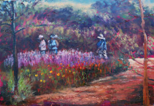 California plein air painting of poppy field at Shipley Nature Center by Ron Reekers
